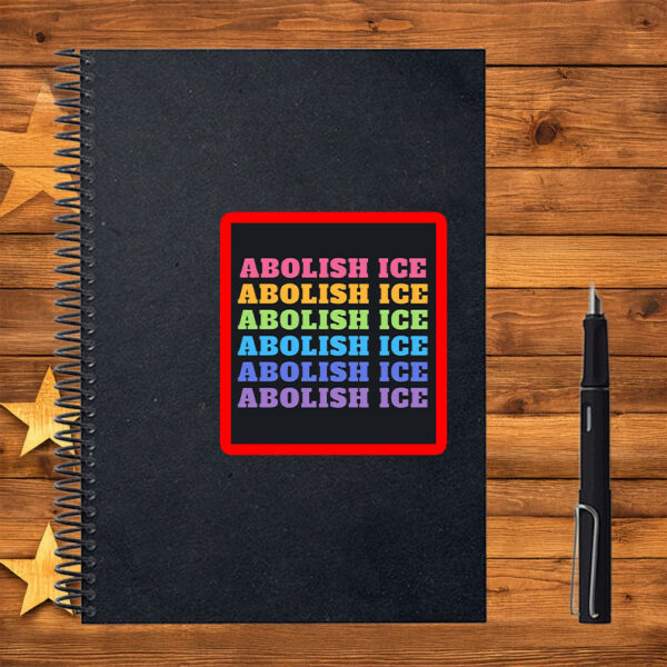 Abolish ICE Retro Rainbow Sticker