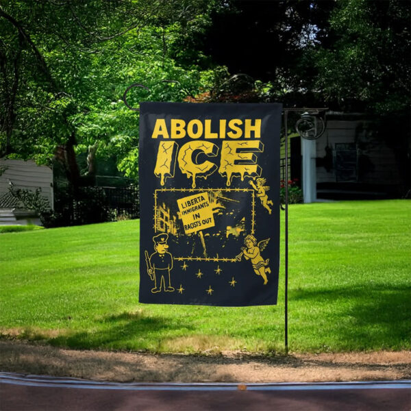 Anti Trump, FDT, Political Garden Decor, Abolish ICE Garden Flag