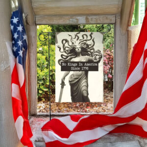 Anti-Trump Protest Yard Banner, No Kings In America Garden Flag