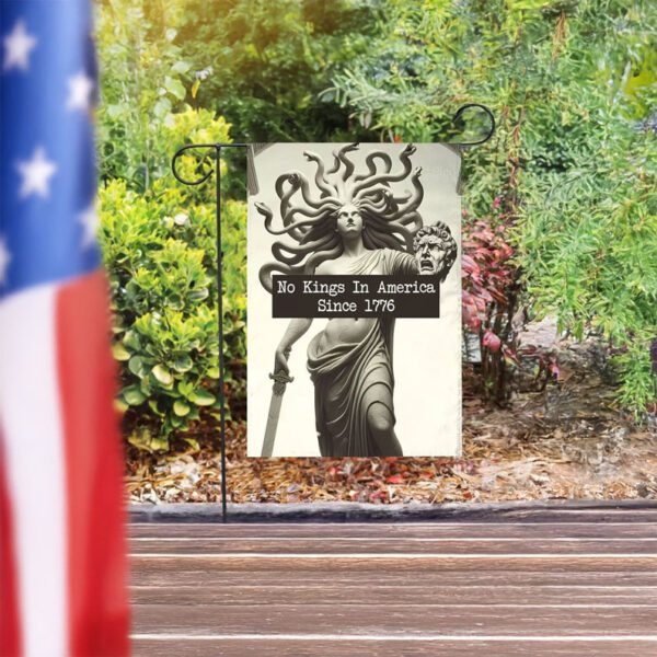 Anti-Trump Protest Yard Banner, No Kings In America Garden Flag