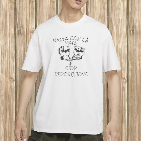 Basta Con La Migra Stop Deportation Abolish ICE Tee Chinga La Migra Shirt