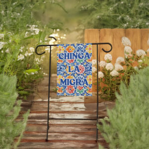 Chinga La Migra Floral Garden Flag – Anti ICE Yard Flag