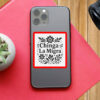 Chinga La Migra Floral Vinyl Sticker