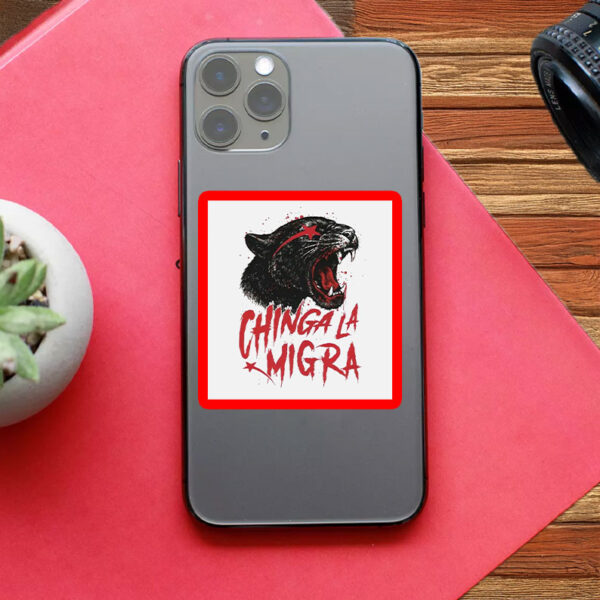 Chinga La Migra Panther Sticker