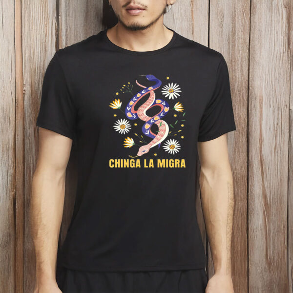 Chinga La Migra Shirt, Anti ICE Protest Tee, Snake Graphic Feminist Protest T-Shirt