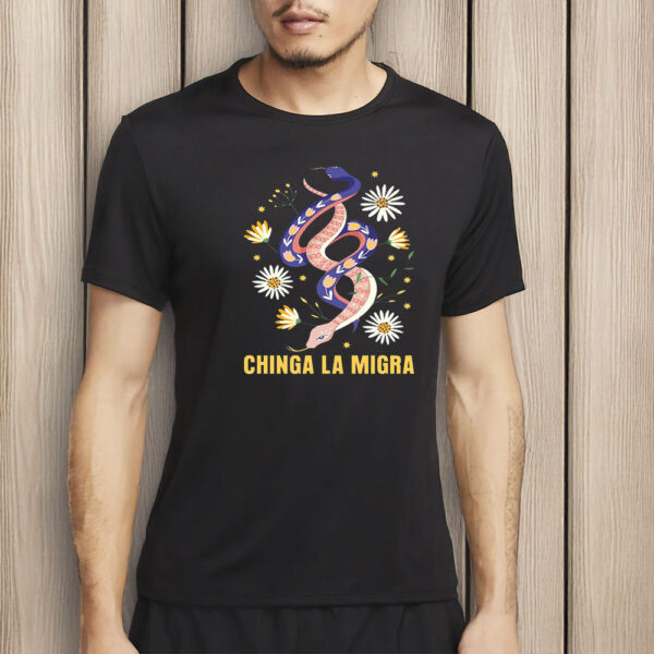 Chinga La Migra Shirt, Anti ICE Protest Tee, Snake Graphic Feminist Protest T-Shirt