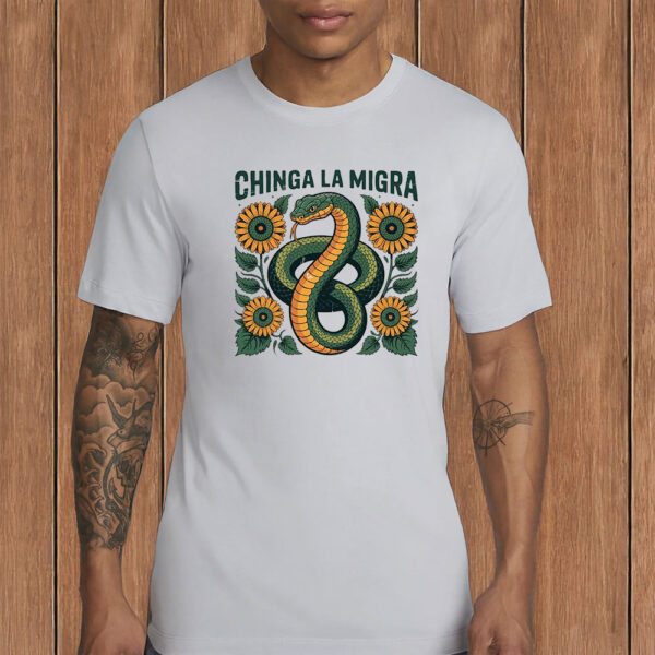 Chinga La Migra Snake & Sunflower T-Shirt