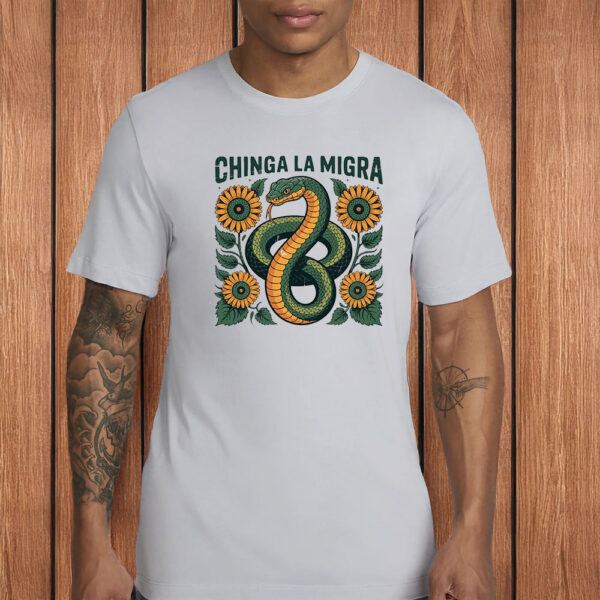 Chinga La Migra Snake & Sunflower T-Shirt
