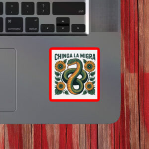 Chinga La Migra Snake & Sunflowers Sticker