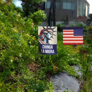 Chinga La Migra Statue of Liberty Flag – Immigrant Rights Garden Flag