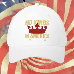 Classic Patriotic Freedom Cap, No Kings In America Crown Embroidered Hat