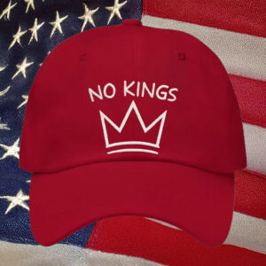 Clean Outline Freedom Cap, No Kings Minimal Crown Embroidered Hat
