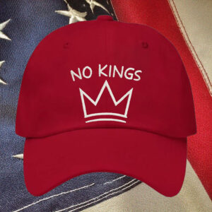 Clean Outline Freedom Cap, No Kings Minimal Crown Embroidered Hat