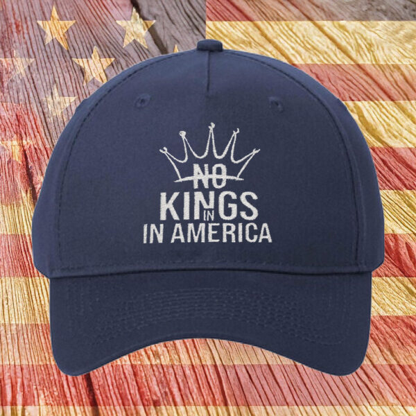 Elegant Patriotic Freedom Cap, No Kings In America Crown Embroidered Hat