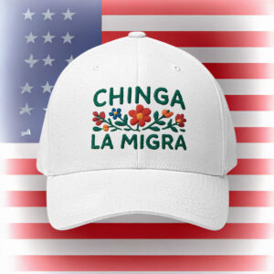 Embroidered Floral Resistance Cap, Chinga La Migra Hat
