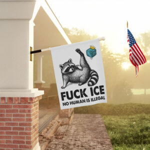 Funny Raccoon Fuck ICE Flag