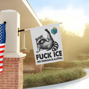 Funny Raccoon Fuck ICE Flag