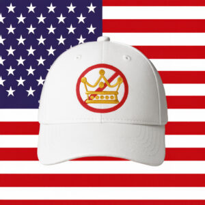 Gold Crown Prohibited Design, No Kings Symbol Embroidered Hat