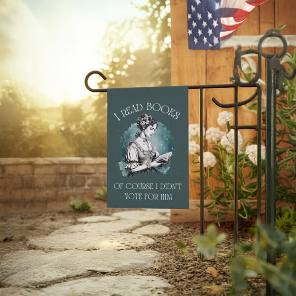 I Read Books Garden Flag