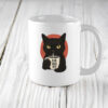 Is He Dead Yet Black Cat Mug