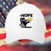 NOPE Cat Kicking Crown Embroidered Hat
