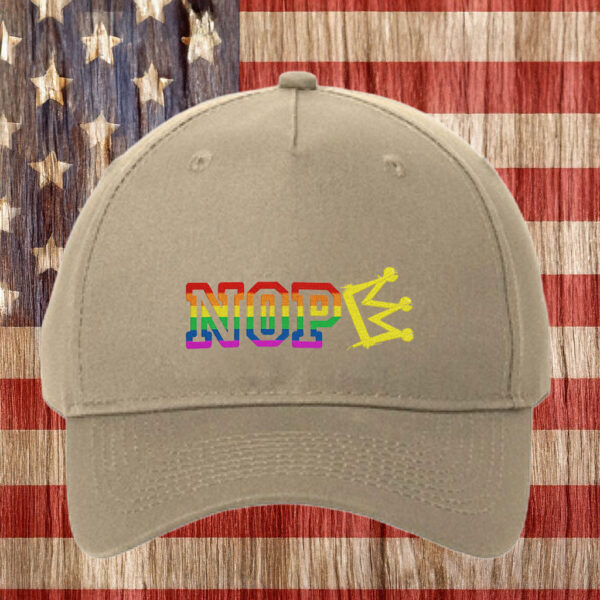 NOPE Rainbow Pride Crown Embroidered Hat