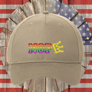NOPE Rainbow Pride Crown Embroidered Hat