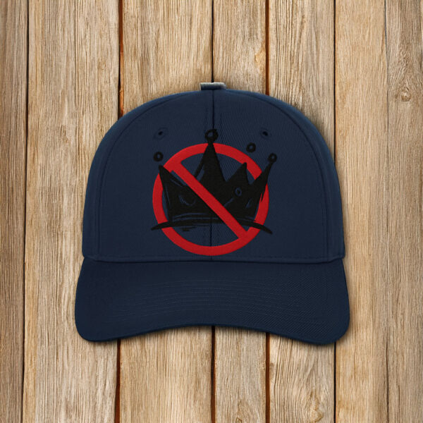No Kings Embroidered Hat - Anti Monarchy Crown Symbol Cap