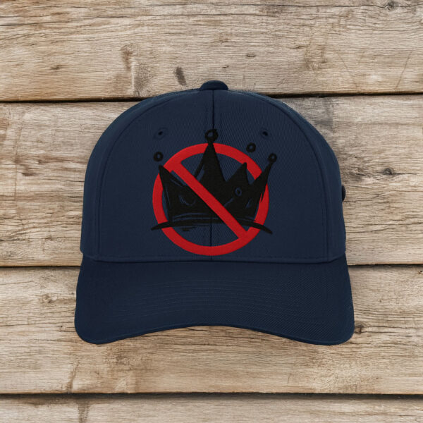 No Kings Embroidered Hat - Anti Monarchy Crown Symbol Cap