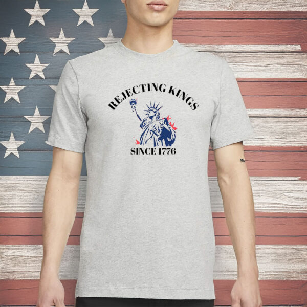 No Kings In America 4th of July USA Flag Tee, Rejecting Kings Since 1776 Shirt