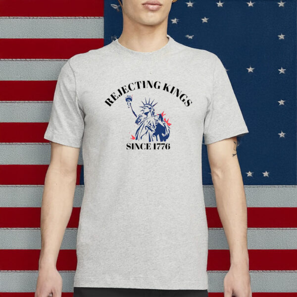 No Kings In America 4th of July USA Flag Tee, Rejecting Kings Since 1776 Shirt