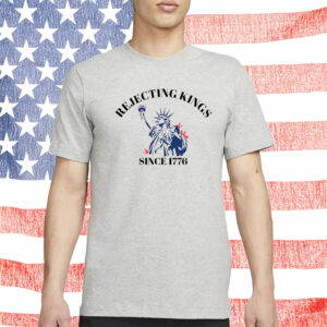No Kings In America 4th of July USA Flag Tee, Rejecting Kings Since 1776 Shirt