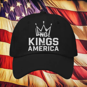 No Kings In America Embroidered Hat - Black Cap