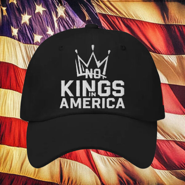 No Kings In America Embroidered Hat - Black Cap