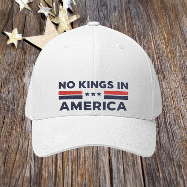 No Kings In America Patriotic Stars Embroidered Hat