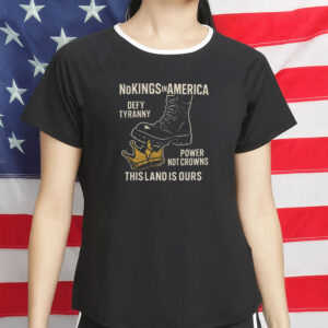 No Kings in America Defy Tyranny T-Shirt
