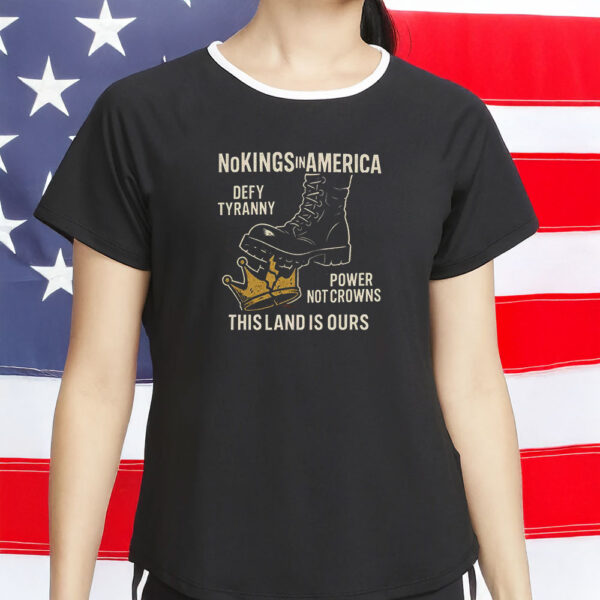 No Kings in America Defy Tyranny T-Shirt