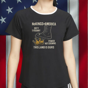 No Kings in America Defy Tyranny T-Shirt