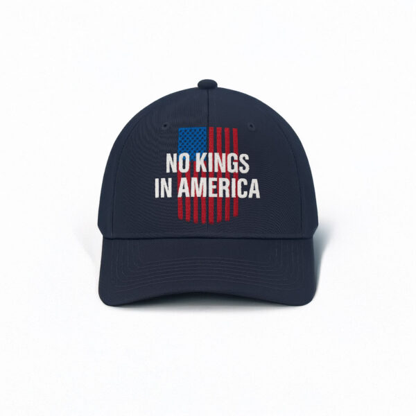 Patriotic Liberty Cap, No Kings In America Flag Embroidered Hat