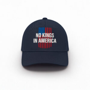 Patriotic Liberty Cap, No Kings In America Flag Embroidered Hat