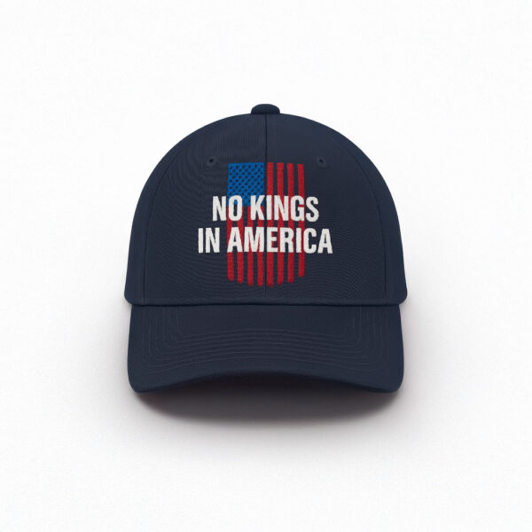Patriotic Liberty Cap, No Kings In America Flag Embroidered Hat