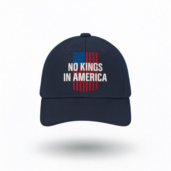 Patriotic Liberty Cap, No Kings In America Flag Embroidered Hat