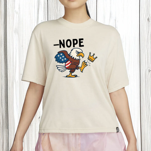 Patriotic Protest Tee-No Kings In America Bald Eagle Shirt