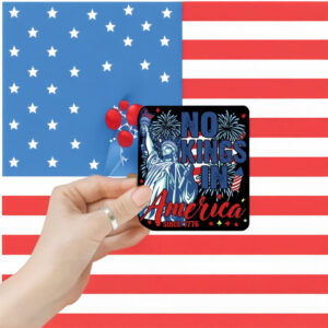 Patriotic Statue of Liberty Vinyl Decal, No Kings in America Since 1776 Sticker