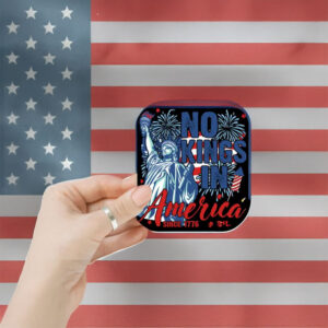 Patriotic Statue of Liberty Vinyl Decal, No Kings in America Since 1776 Sticker