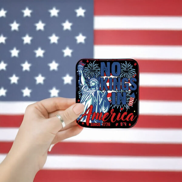 Patriotic Statue of Liberty Vinyl Decal, No Kings in America Since 1776 Sticker