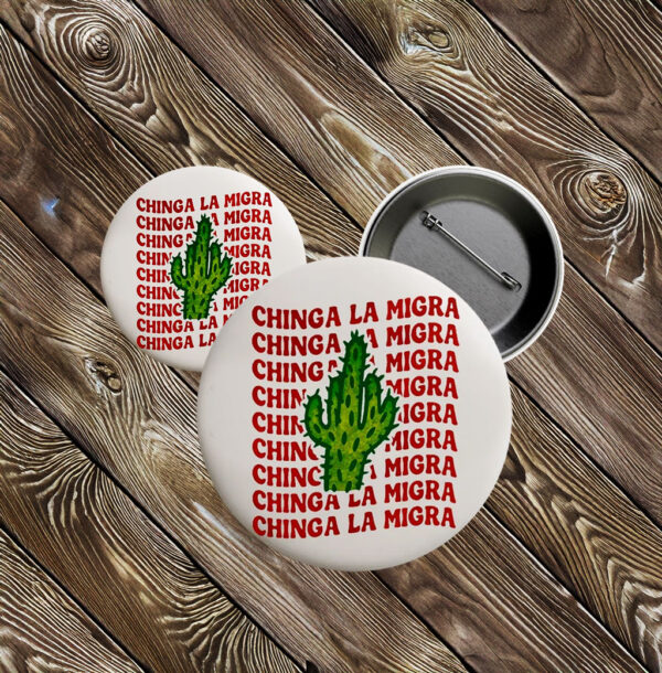 Repeated Text Activist Button - Abolish ICE Political Pin