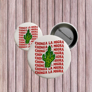 Repeated Text Activist Button - Abolish ICE Political Pin