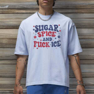 Retro Feminist Abolish ICE Comfort Colors Tee, Sugar Spice & Fuck ICE Shirt