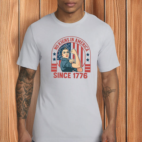 USA Flag Save Democracy Pro Democracy Tee, No Kings In America Since 1776 Shirt
